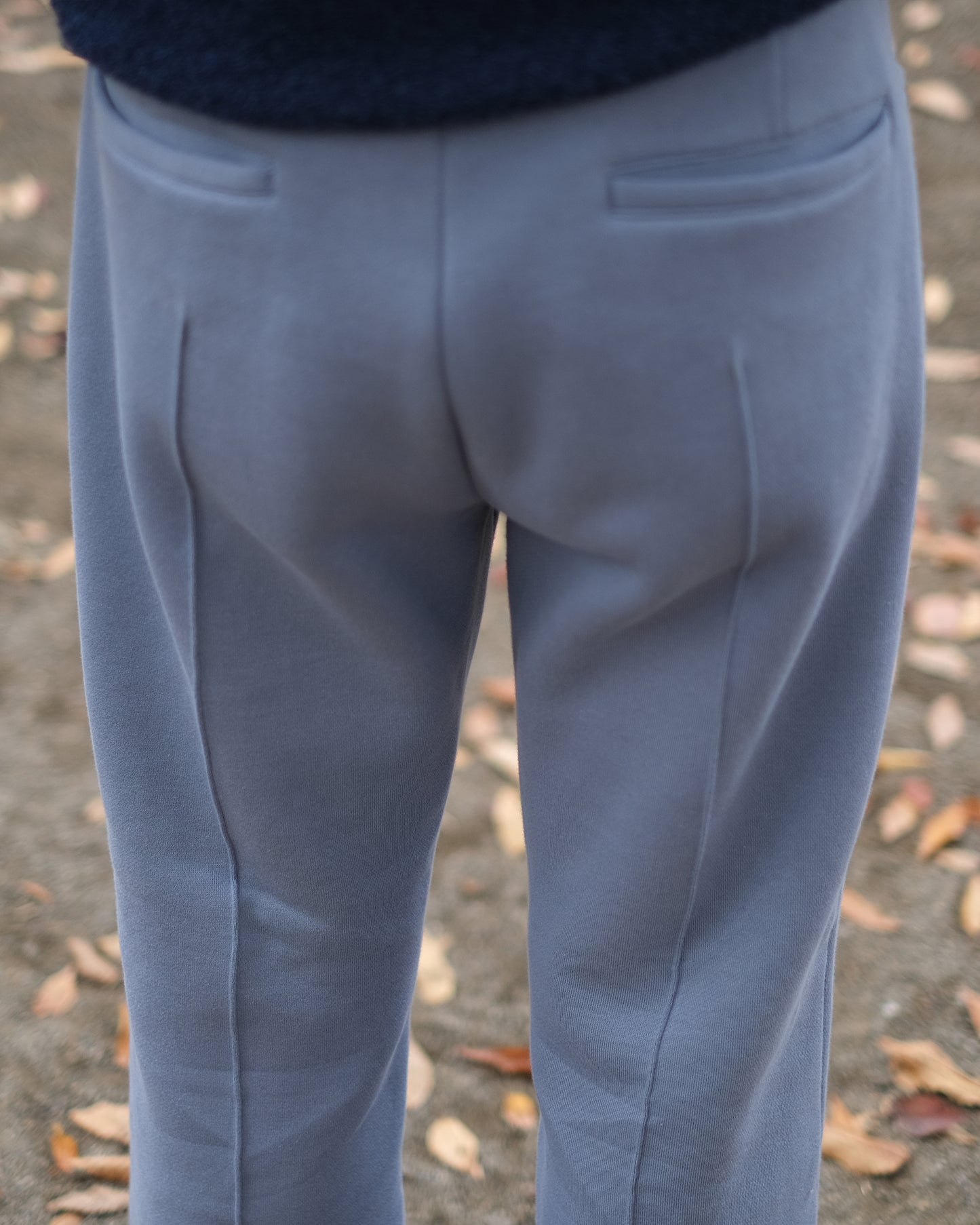 SAOR / Wide Semi-flare Sweat Trousers "Blue"