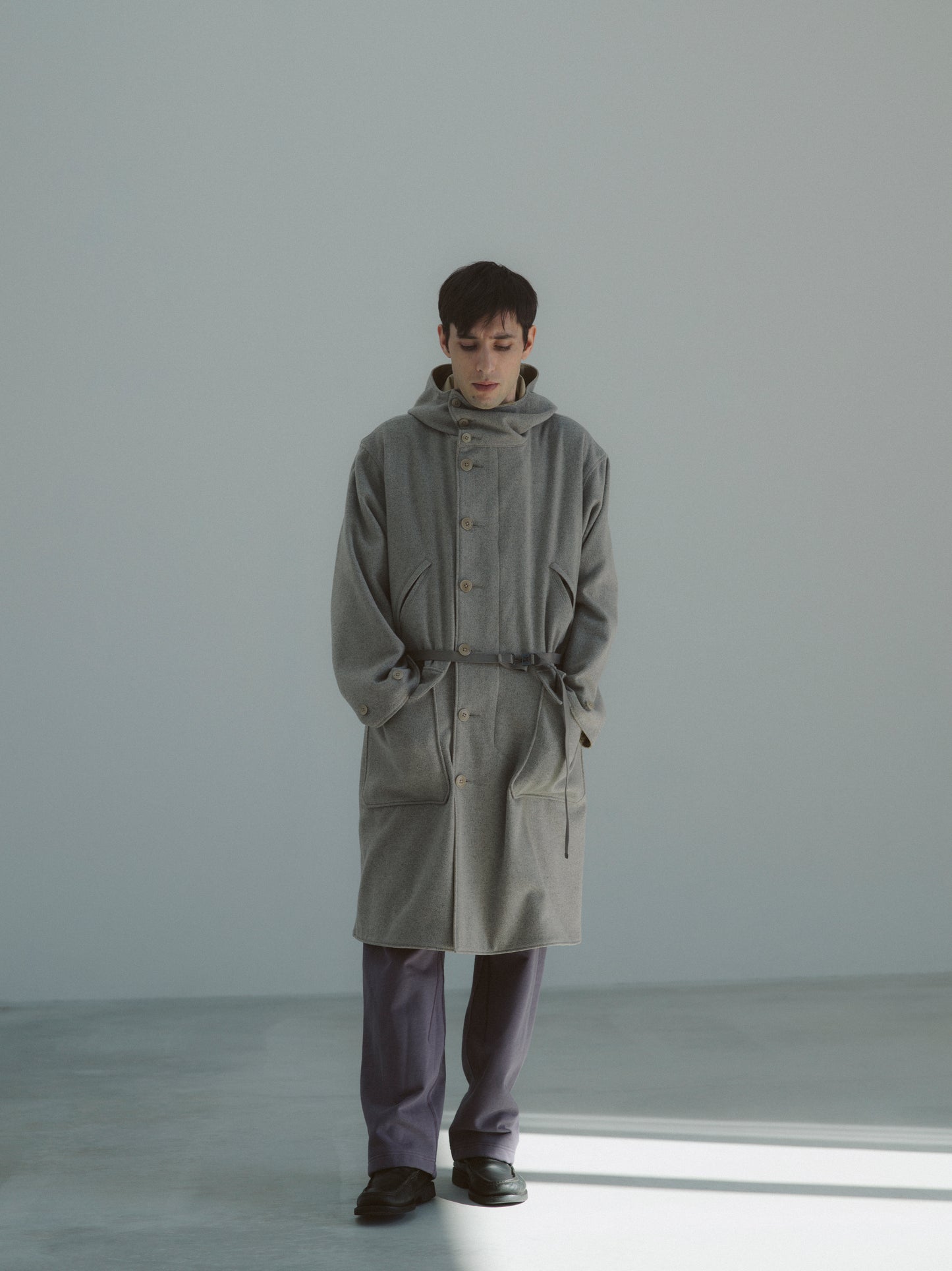 ULTERIOR/RB TWEED/OC TWILL RV HOODED COAT ”SAND/BEIGE”