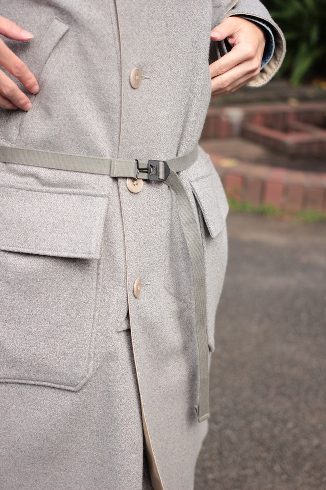 ULTERIOR/RB TWEED/OC TWILL RV HOODED COAT ”SAND/BEIGE”