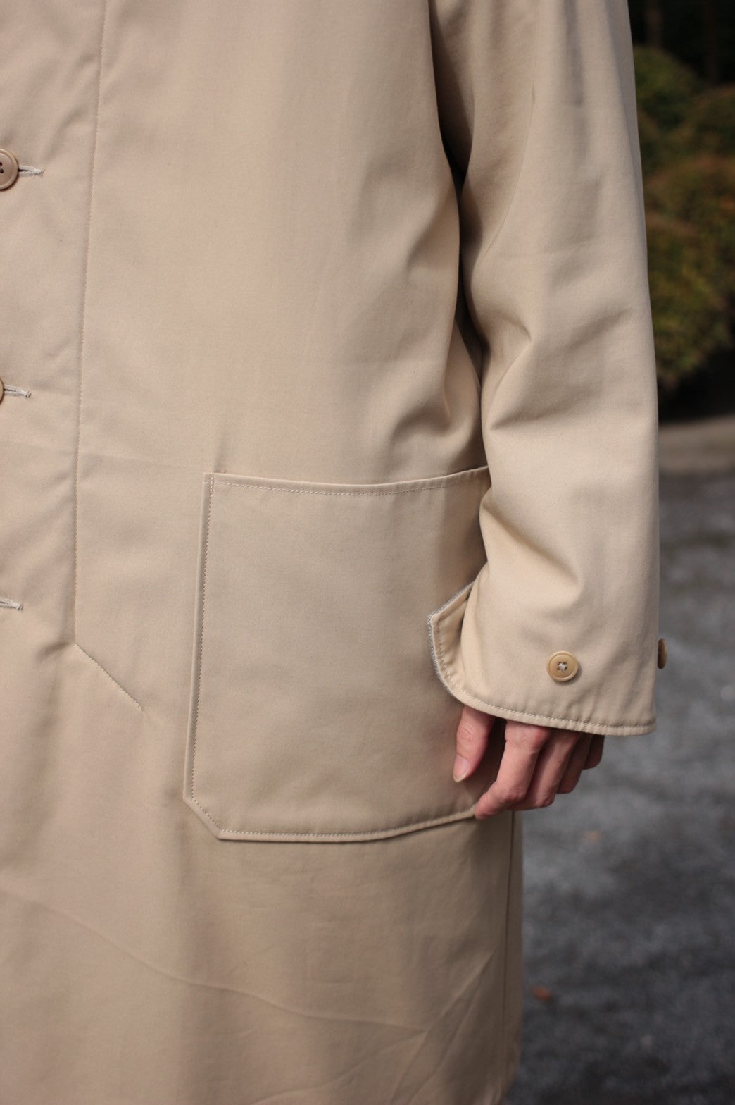ULTERIOR/RB TWEED/OC TWILL RV HOODED COAT ”SAND/BEIGE”