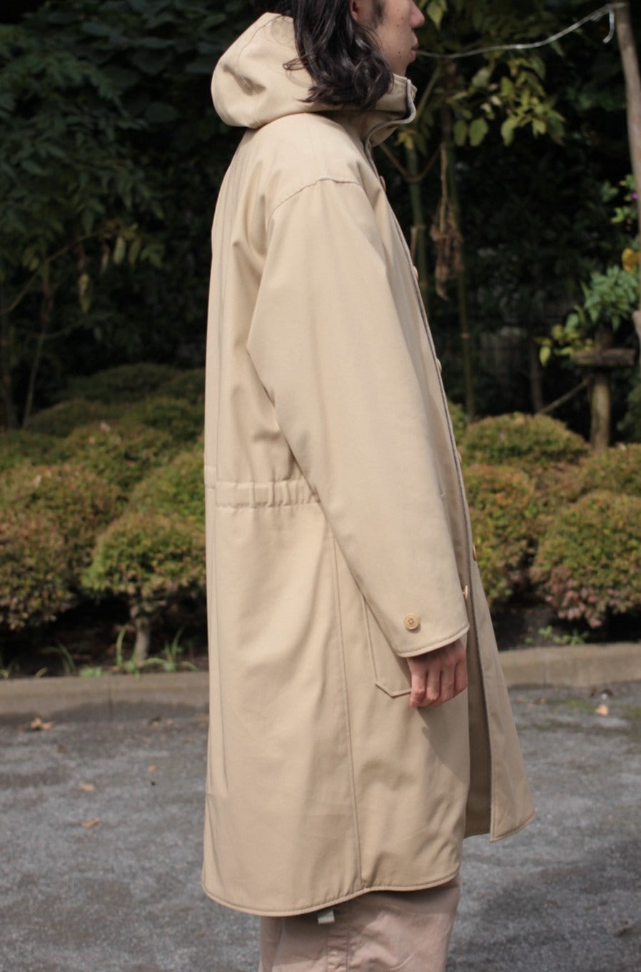 ULTERIOR/RB TWEED/OC TWILL RV HOODED COAT ”SAND/BEIGE”