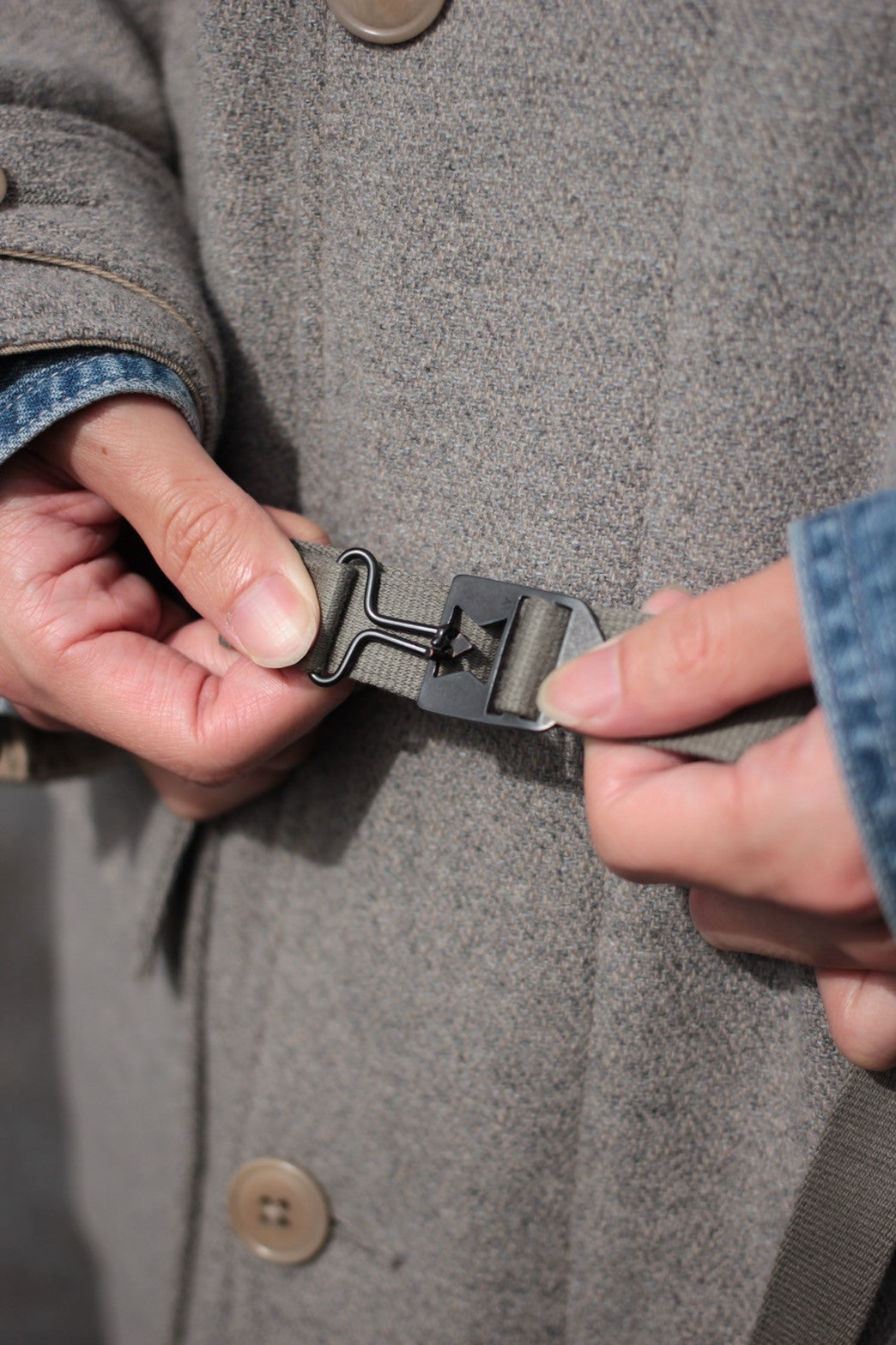 ULTERIOR/RB TWEED/OC TWILL RV HOODED COAT ”SAND/BEIGE”