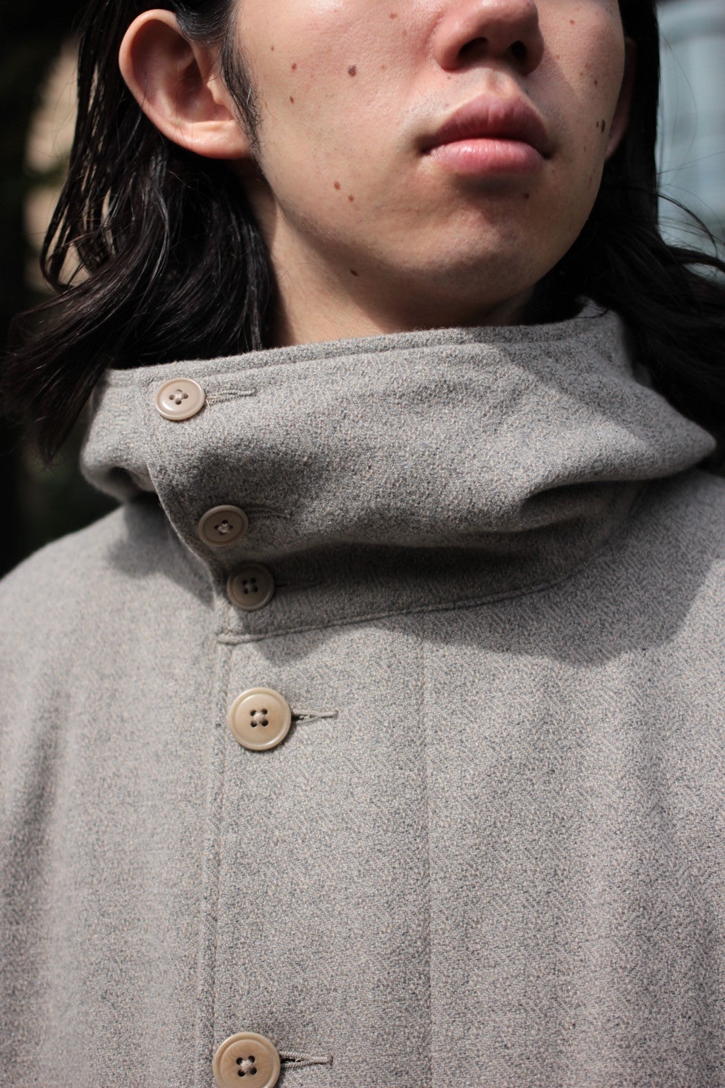 ULTERIOR/RB TWEED/OC TWILL RV HOODED COAT ”SAND/BEIGE”