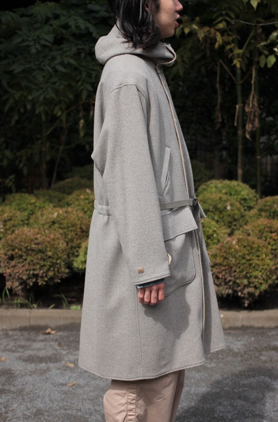 ULTERIOR/RB TWEED/OC TWILL RV HOODED COAT ”SAND/BEIGE”