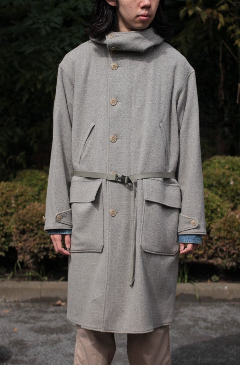 ULTERIOR/RB TWEED/OC TWILL RV HOODED COAT ”SAND/BEIGE”