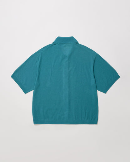 ULTERIOR/TWISTED COTTON KNIT P/S "PEACOCK GREEN"