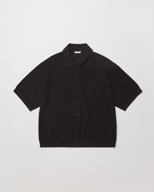 ULTERIOR/TWISTED COTTON KNIT P/S"BLACK"