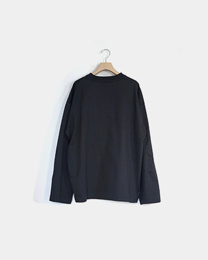 REVERBERATE/WIDE LONG SLEEVE T-SHIRT "BLACK"