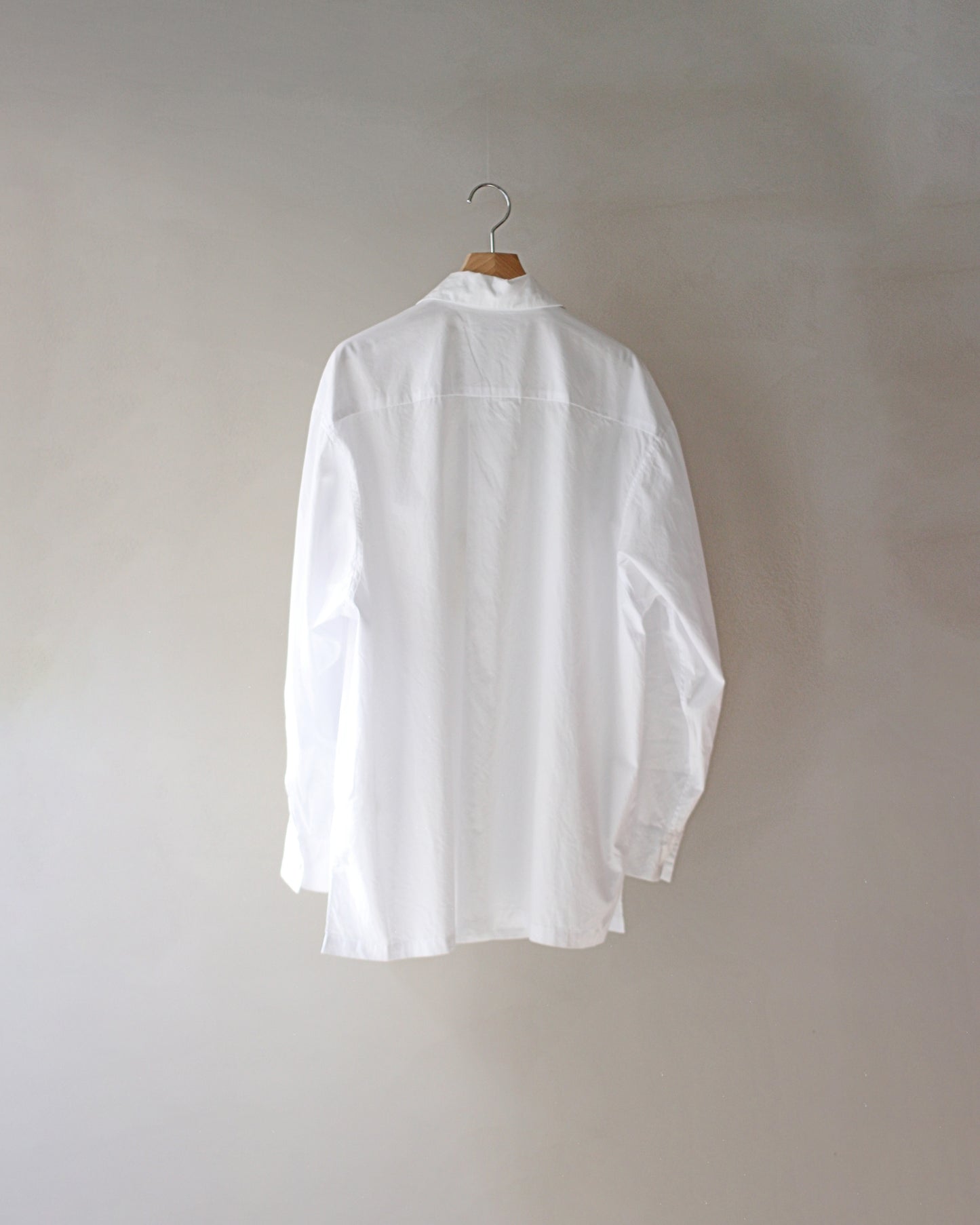 SOWBOW(蒼氓)/ONE PIECE COLLAR SHIRT（ワンピースカラーシャツ）"WHITE"