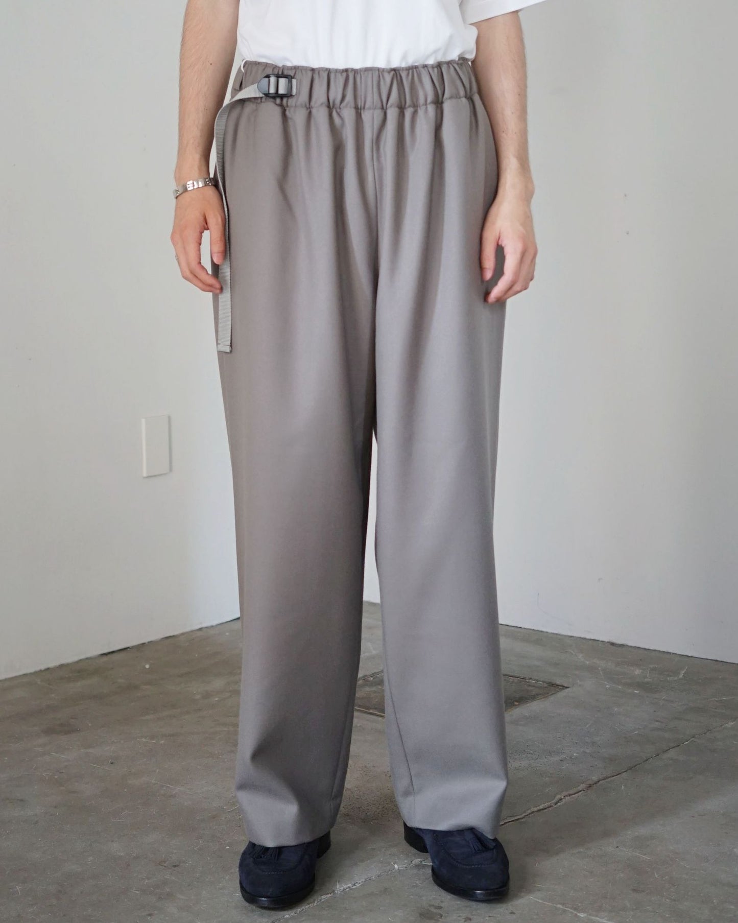 REVERBERATE / BELTED TROUSERS TYPE3  "GRAY"