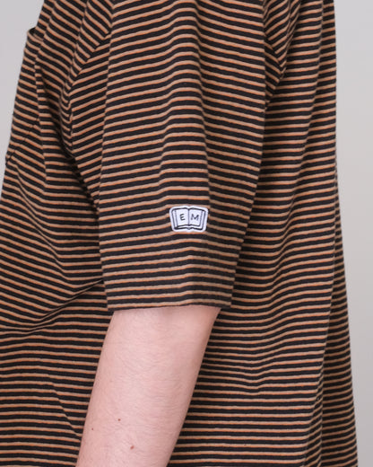 ENDS and MEANS/POCKET TEE "BLACK STRIPE"