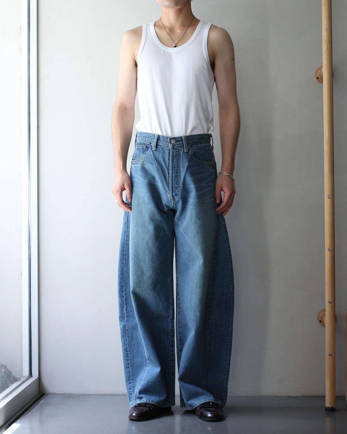 ssstein/DEFORMATION WIDE DENIM JEANS"INDIGO"