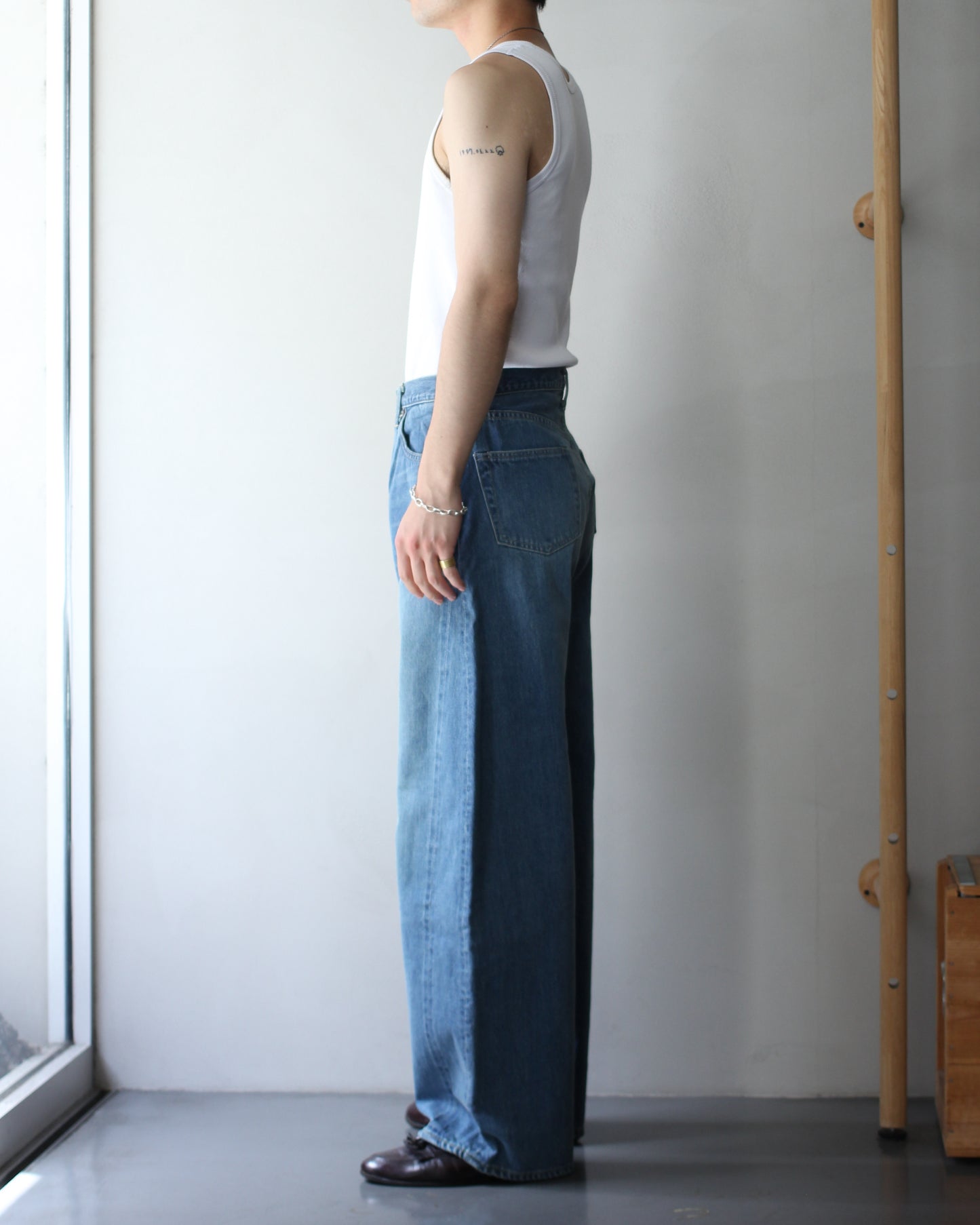 ssstein/DEFORMATION WIDE DENIM JEANS"INDIGO"