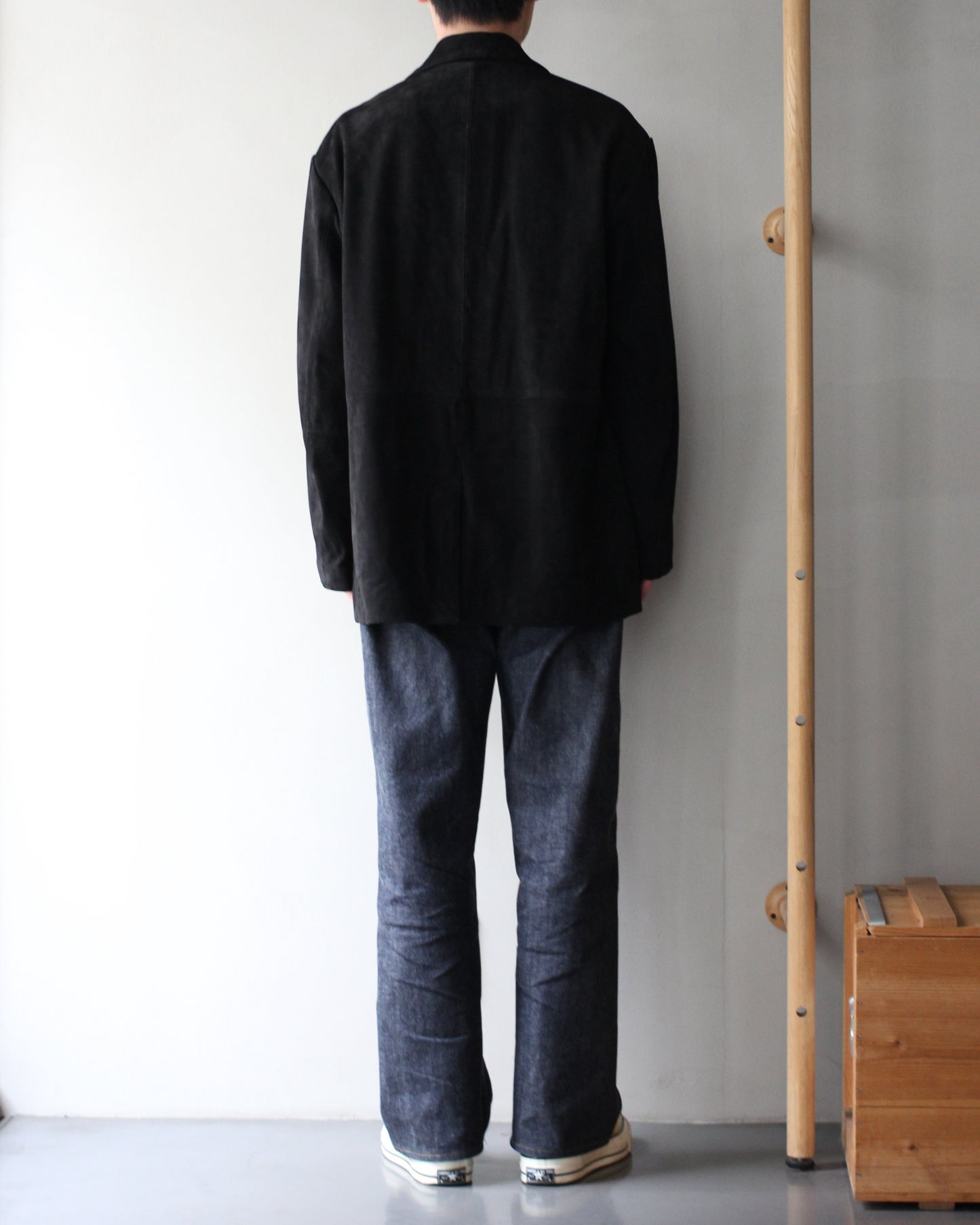 ssstein/COW NUBUCK BLAZER" BLACK"