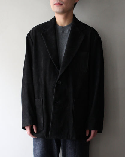 ssstein/COW NUBUCK BLAZER" BLACK"