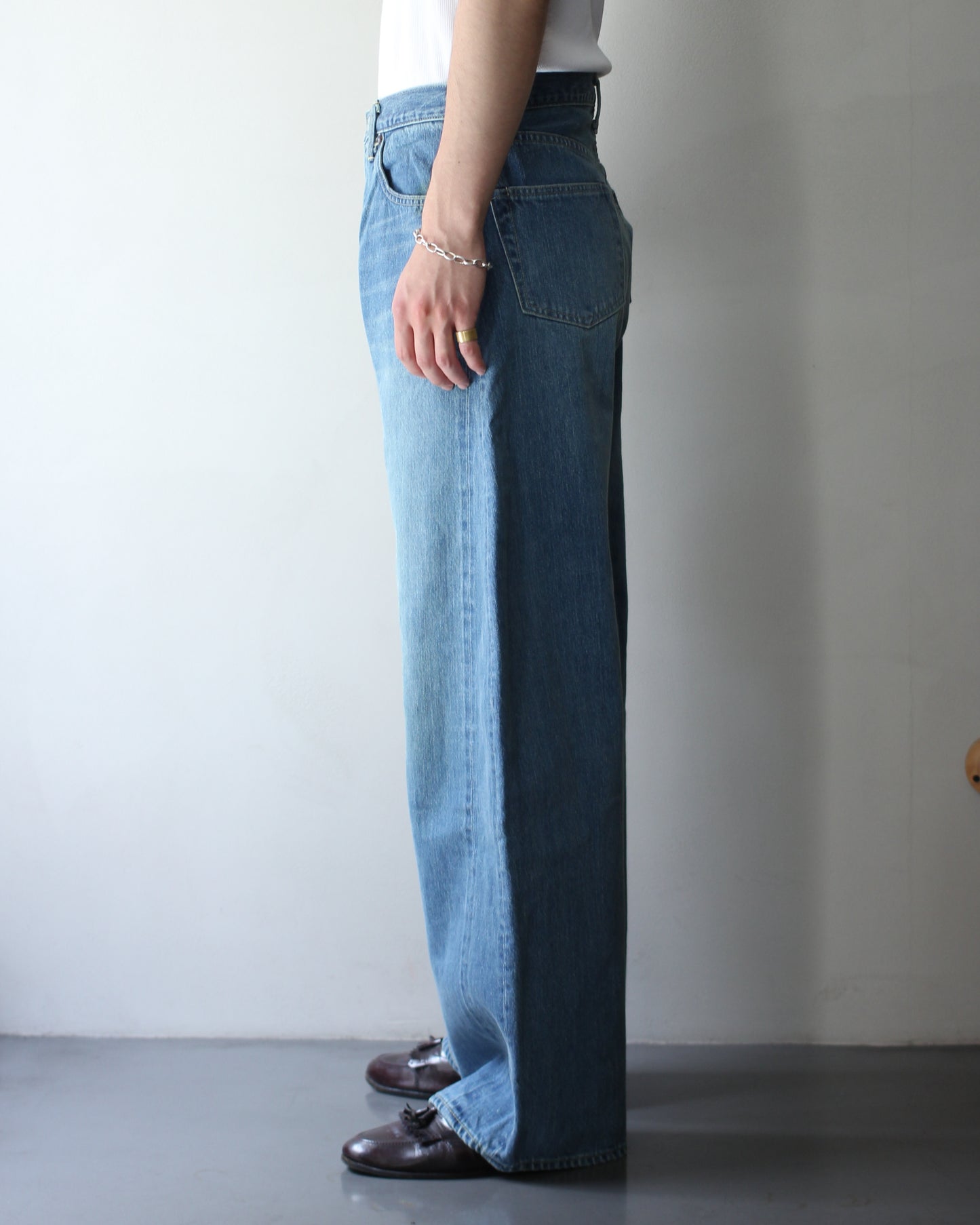 ssstein/DEFORMATION WIDE DENIM JEANS"INDIGO"
