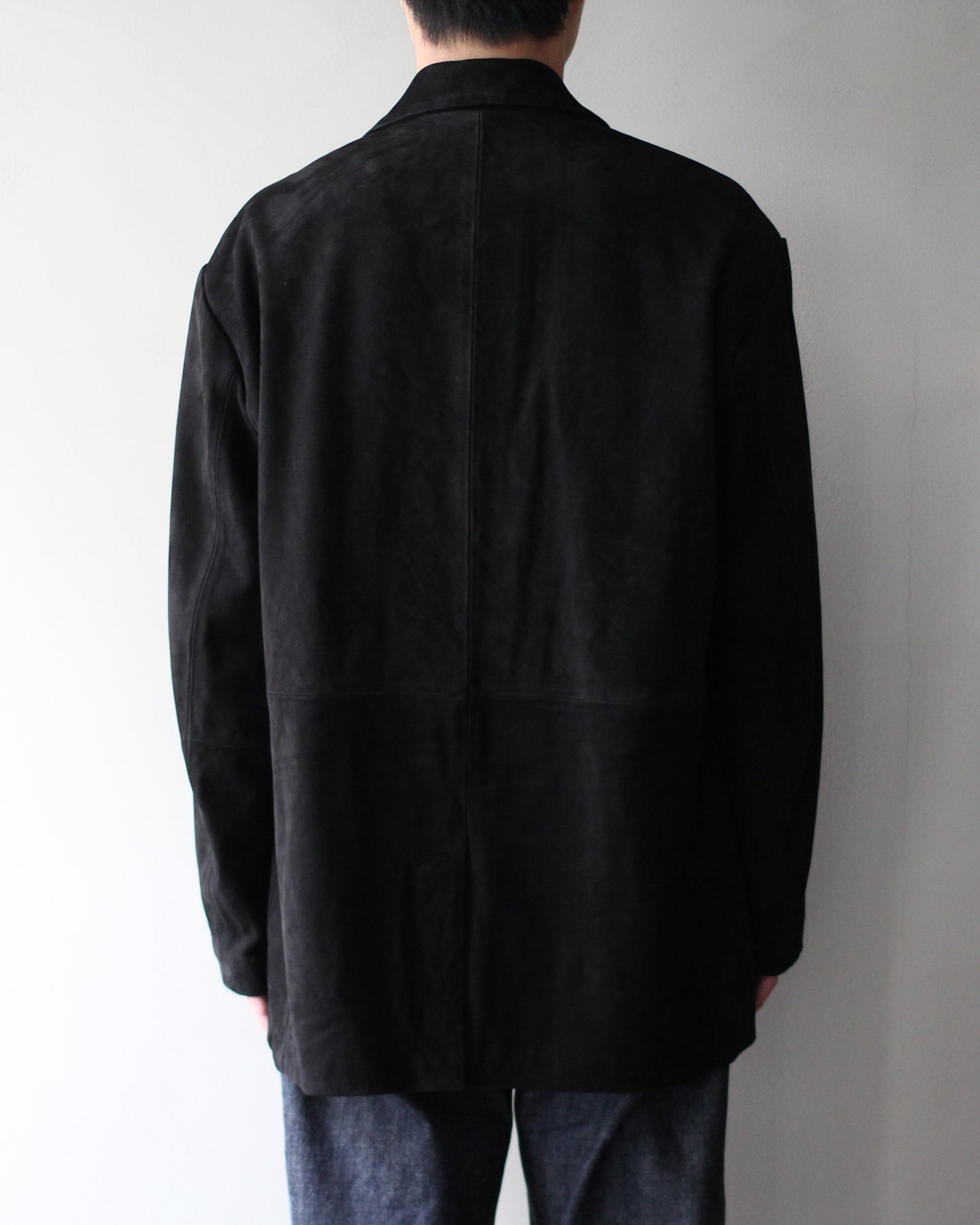 ssstein/COW NUBUCK BLAZER" BLACK"