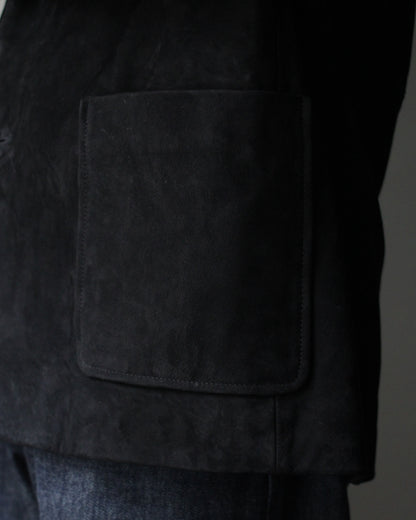 ssstein/COW NUBUCK BLAZER" BLACK"
