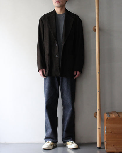 ssstein/COW NUBUCK BLAZER "DARK BROWN"