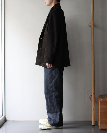 ssstein/COW NUBUCK BLAZER "DARK BROWN"