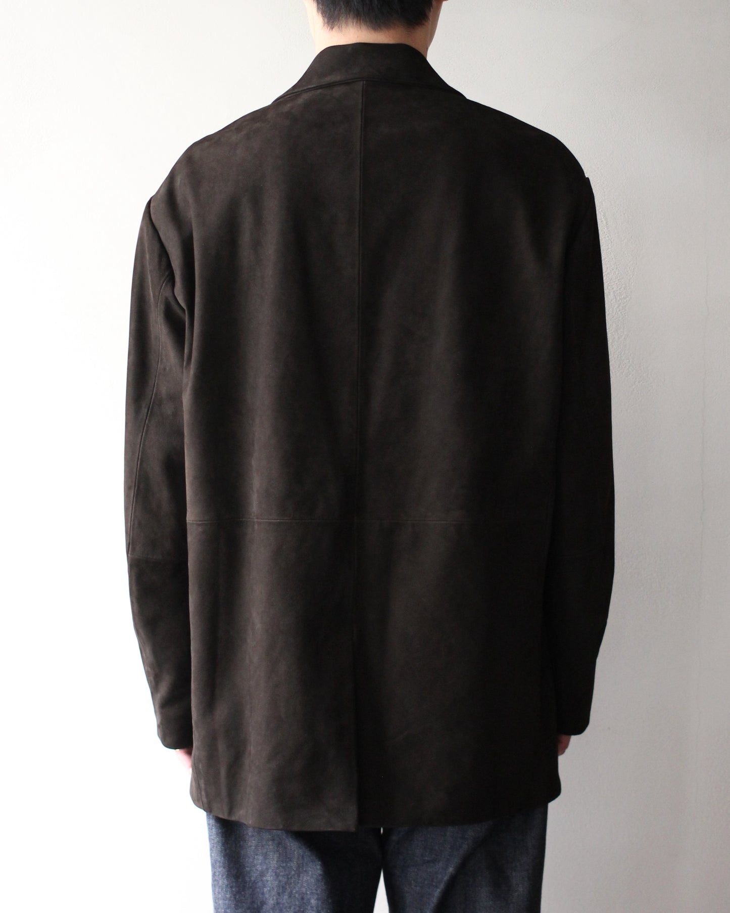 ssstein/COW NUBUCK BLAZER "DARK BROWN"