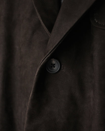 ssstein/COW NUBUCK BLAZER "DARK BROWN"