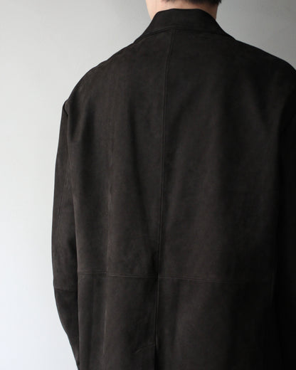 ssstein/COW NUBUCK BLAZER "DARK BROWN"