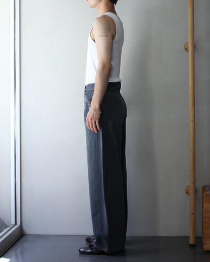 ssstein/DEFORMATION WIDE DENIM JEANS"BLACK"