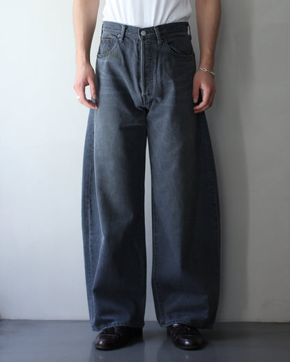 ssstein/DEFORMATION WIDE DENIM JEANS"BLACK"
