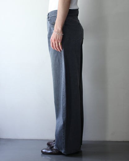 ssstein/DEFORMATION WIDE DENIM JEANS"BLACK"