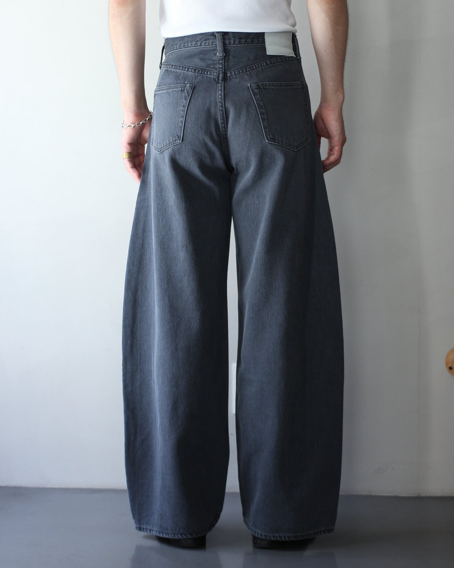 ssstein/DEFORMATION WIDE DENIM JEANS"BLACK"