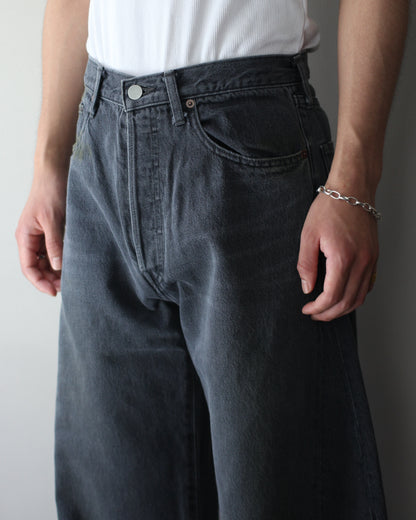 ssstein/DEFORMATION WIDE DENIM JEANS"BLACK"