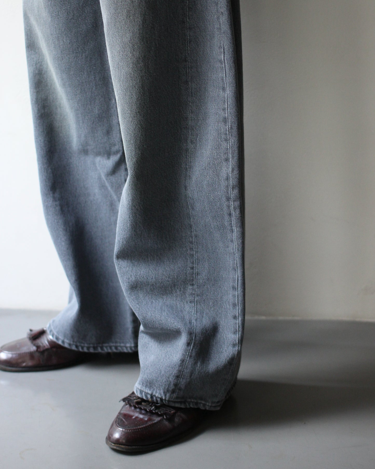 ssstein/DEFORMATION WIDE DENIM JEANS"BLACK"