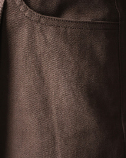 ssstein/BRUSHED CHINO ONE TUCK WIDE PANTS "BROWN"