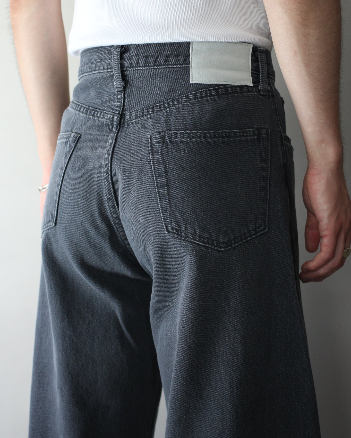 ssstein/DEFORMATION WIDE DENIM JEANS"BLACK"