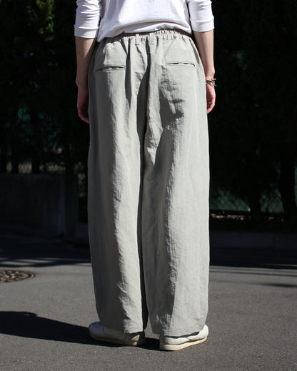 ssstein/LI/NY POPLIN WIDE EASY TROUSERS "BEIGE GREY"