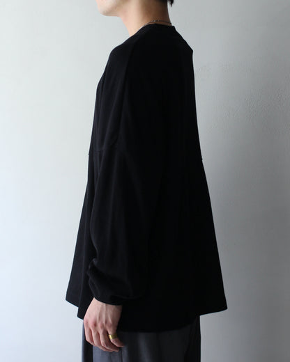 ULTERIOR / C/CASH HONEYCOMB FOOTBALL TEE"BLACK"