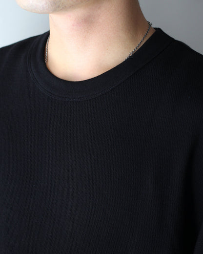 ULTERIOR / C/CASH HONEYCOMB FOOTBALL TEE"BLACK"