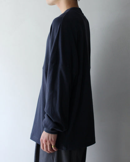 ULTERIOR / C/CASH HONEYCOMB FOOTBALL TEE"BLUE GREY"