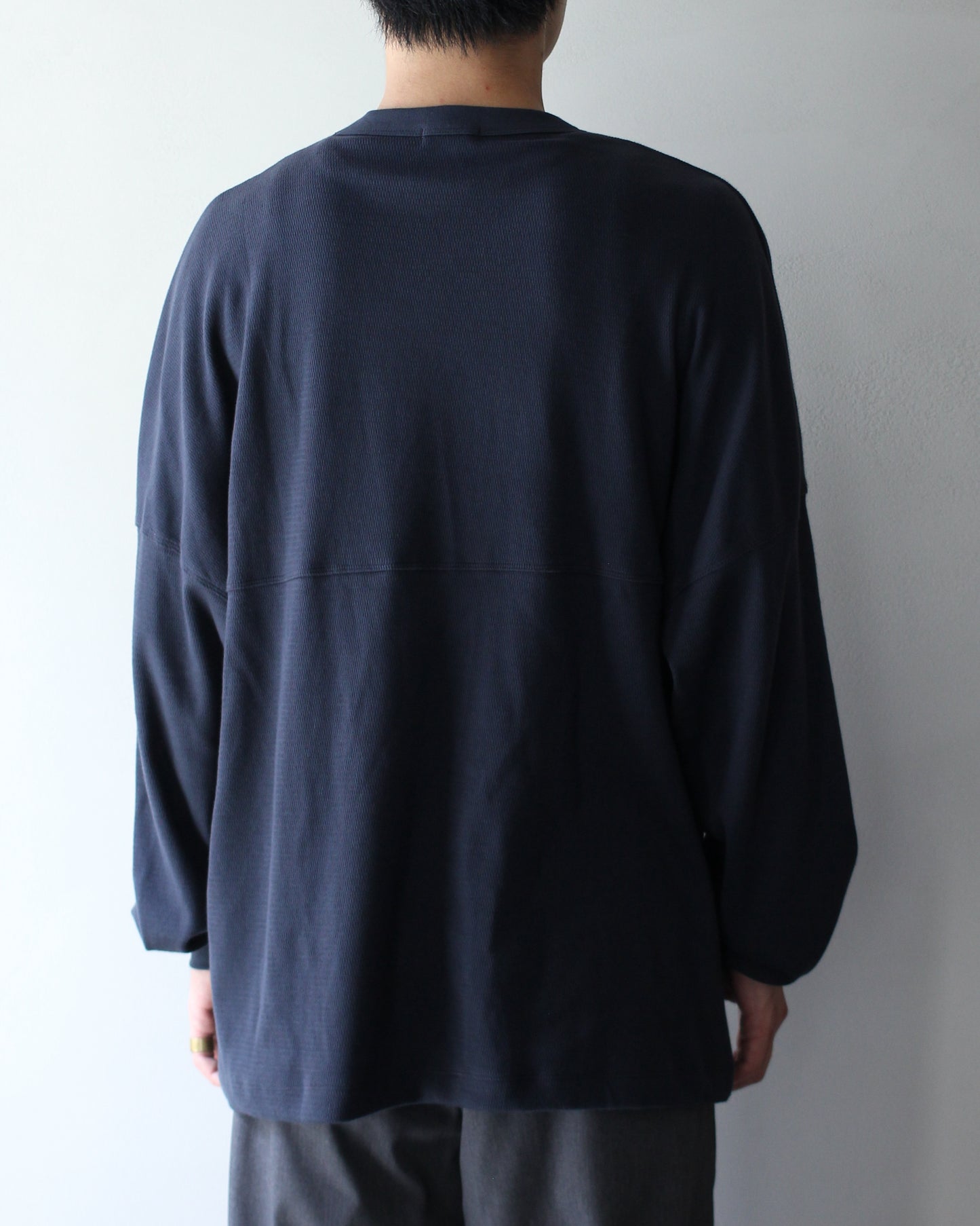 ULTERIOR / C/CASH HONEYCOMB FOOTBALL TEE"BLUE GREY"