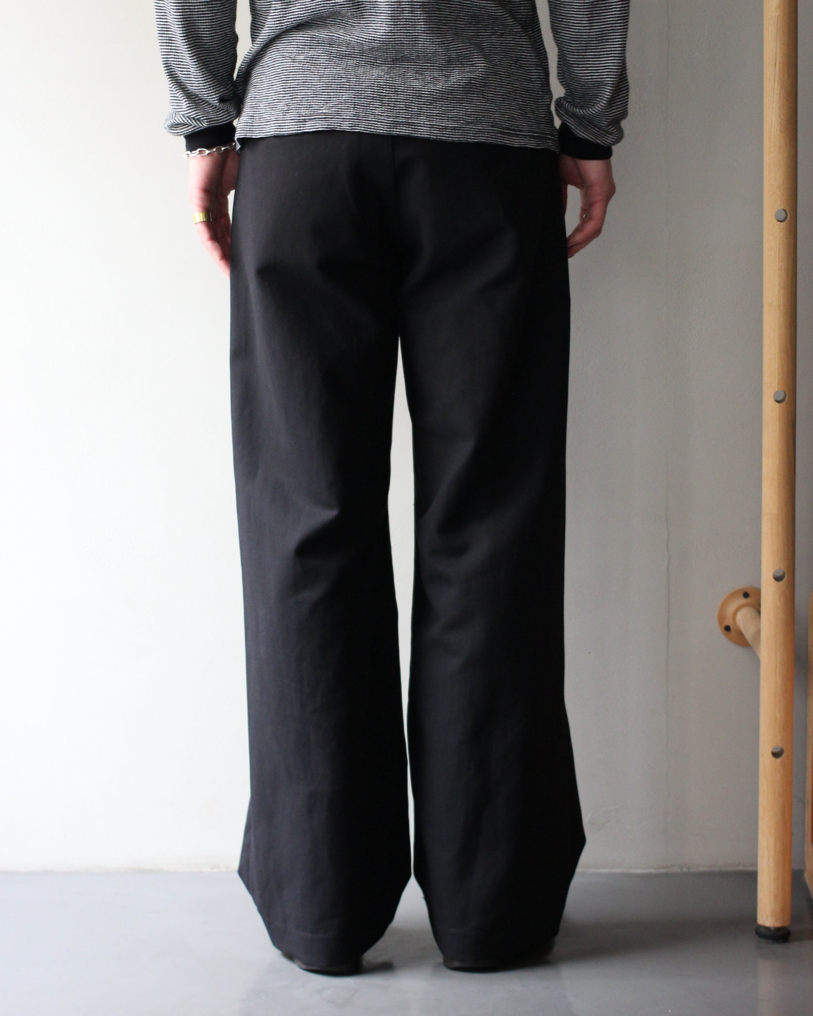 ssstein/DOUBLE WEAVE COTTON ONE TUCK WIDE PANTS 