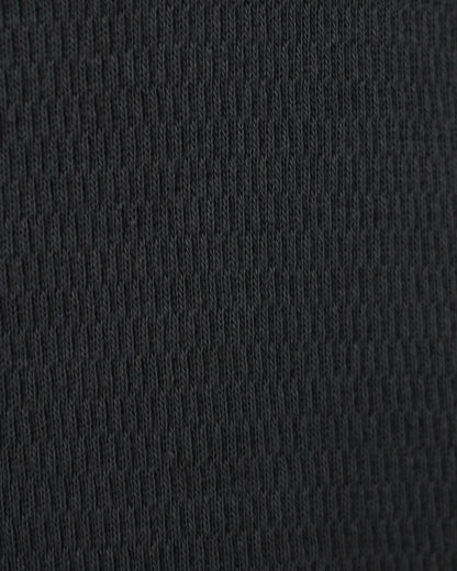 ULTERIOR / C/CASH HONEYCOMB HENLEY-NECK TOP "BLUE GREY"