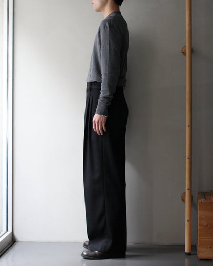 ssstein/LONG WIDE TROUSERS "BLACK"