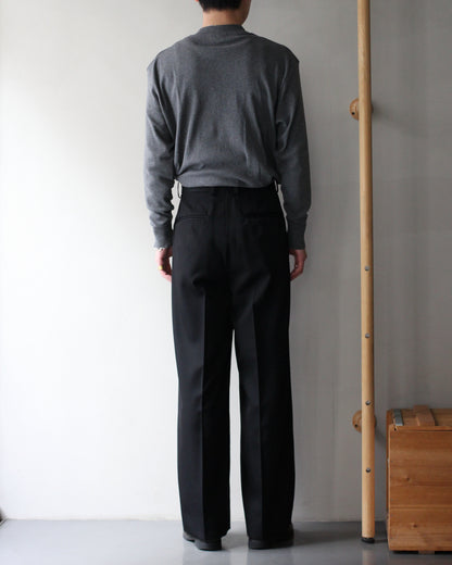 ssstein/LONG WIDE TROUSERS "BLACK"