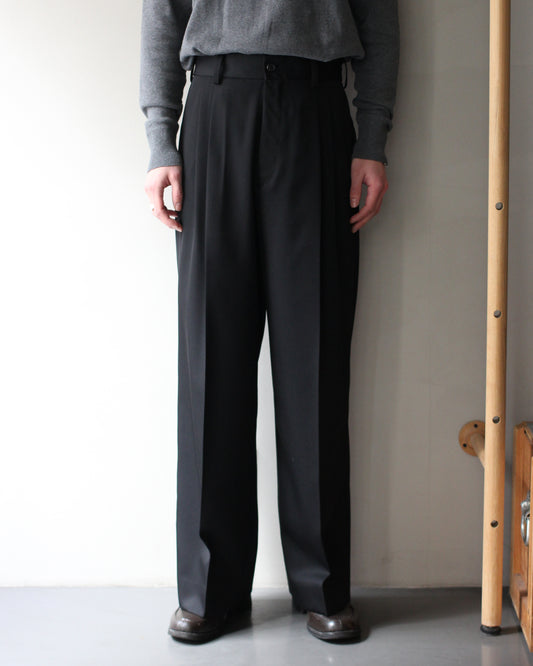 ssstein/LONG WIDE TROUSERS "BLACK"