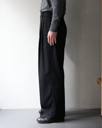 ssstein/LONG WIDE TROUSERS "BLACK"