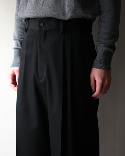 ssstein/LONG WIDE TROUSERS "BLACK"