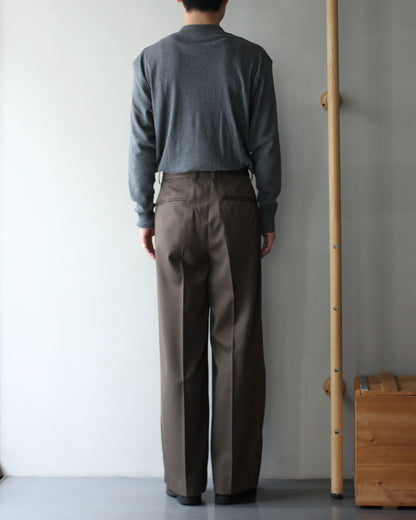 ssstein/LONG WIDE TROUSERS "DARK BEIGE"