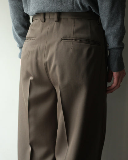 ssstein/LONG WIDE TROUSERS "DARK BEIGE"