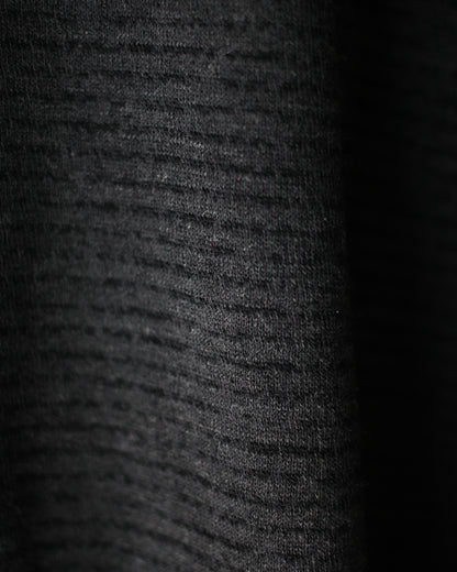 ULTERIOR/SUPER FINE WOOL COTTON TURTLE-NECK TOP (BORDER STRIPE ) " BLACK×CHARCOAL"